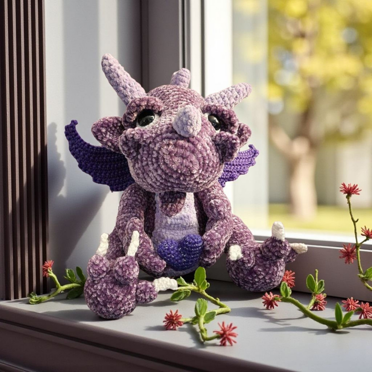 Bubbles the Turquoise Dragon - Handcrafted Plush Creature